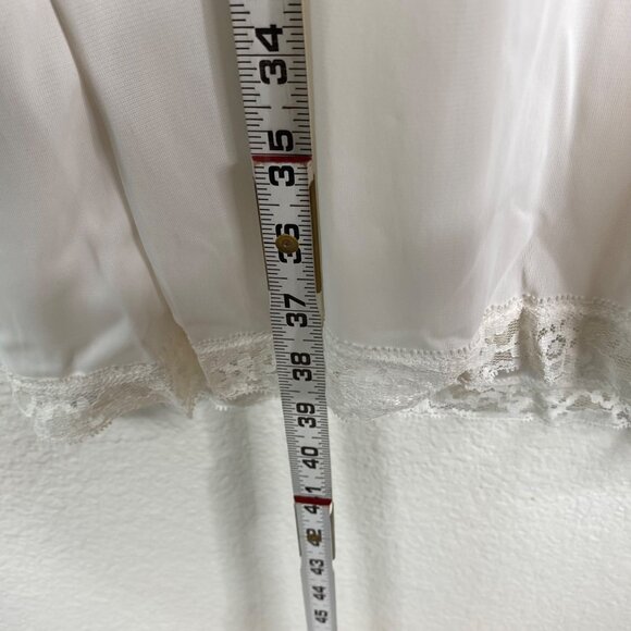 Vintage Fit Rite Lingerie Slip Dress Shadow Panel Babydoll Coquette White 34 NWT - Picture 13 of 13